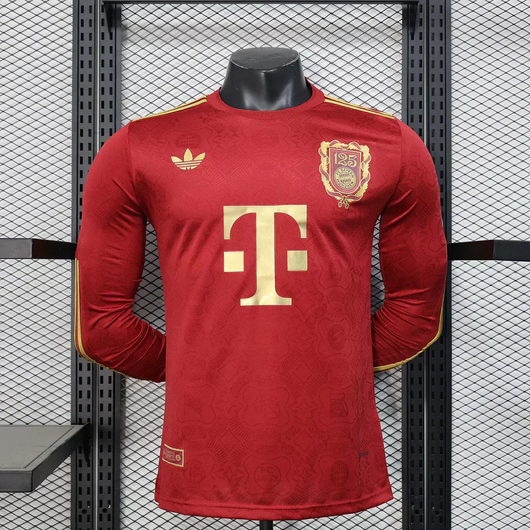 Bayern Munchen 2025/2026 125th Aniversario Edition Red Manga Larga