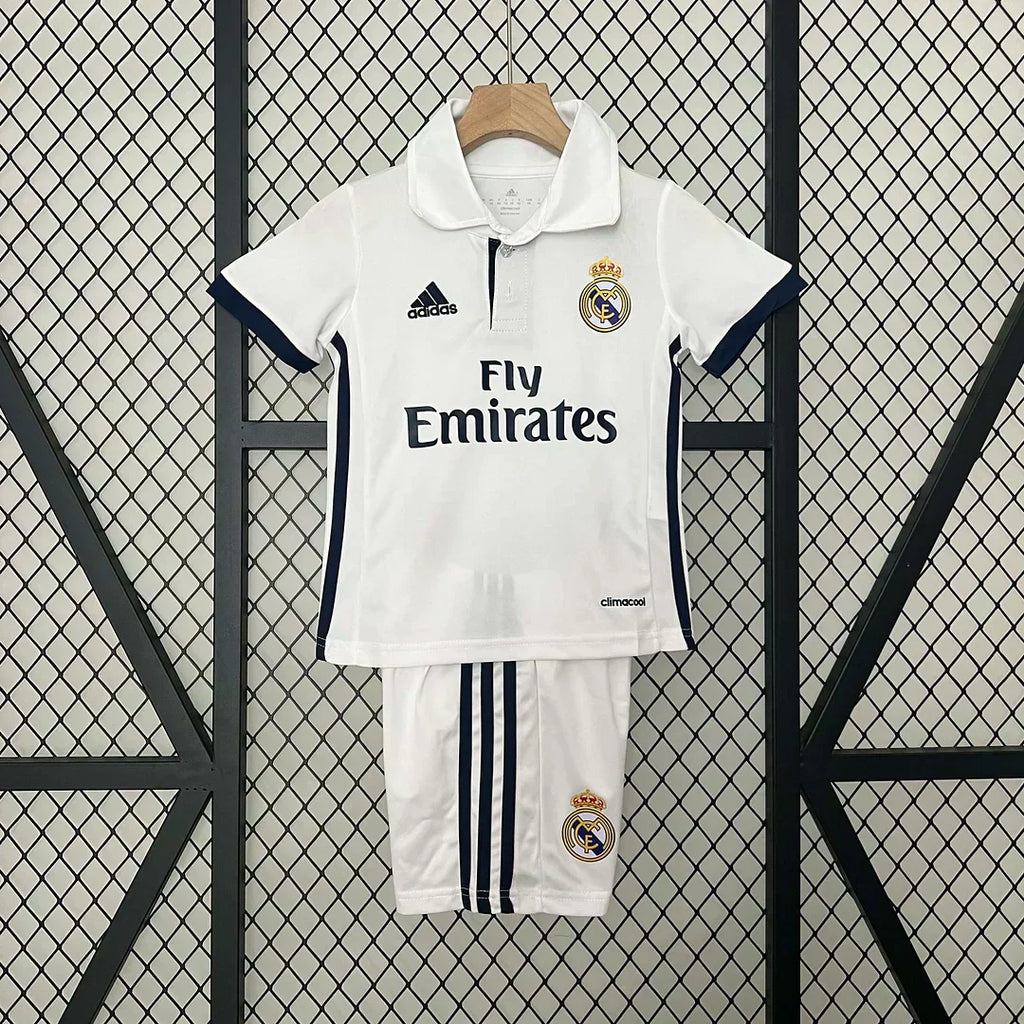 2016/2017 Retro Real Madrid Local Kit Talla Niño