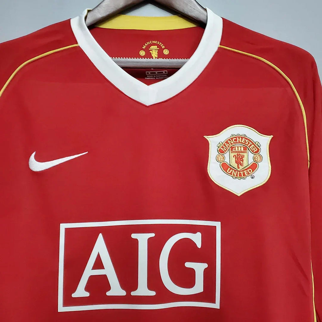 2006/2007 Retro Manchester United Local Manga Larga