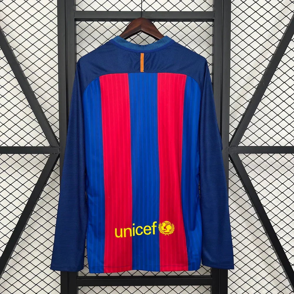 2016/2017 Retro Barcelona Local Manga Larga