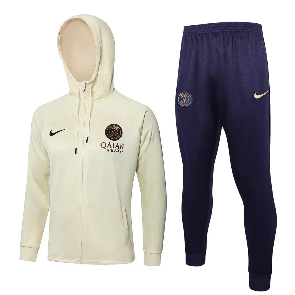 PSG Paris Saint Germain Beige and Dark Blue Chándal