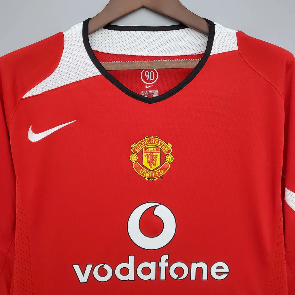 2004/2006 Retro Manchester United Local Manga Larga