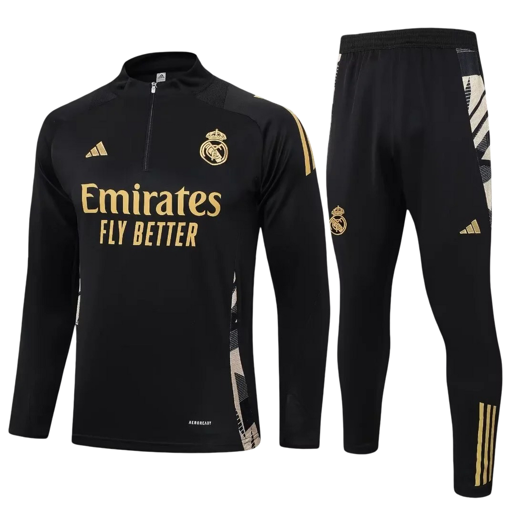 Real Madrid Black and Gold Chándal